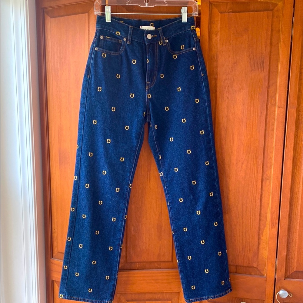 Embroidered Cowboy Jeans Lucky Stitch